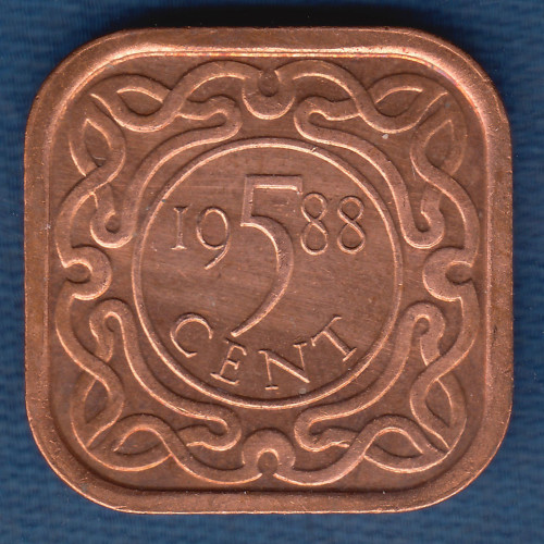 5 Центов 1988 — Суринам 5 Центов 1988 — Суринам