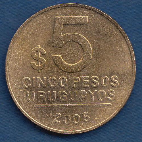5 Песо 2005 - Уругвай 5 Песо 2005 - Уругвай